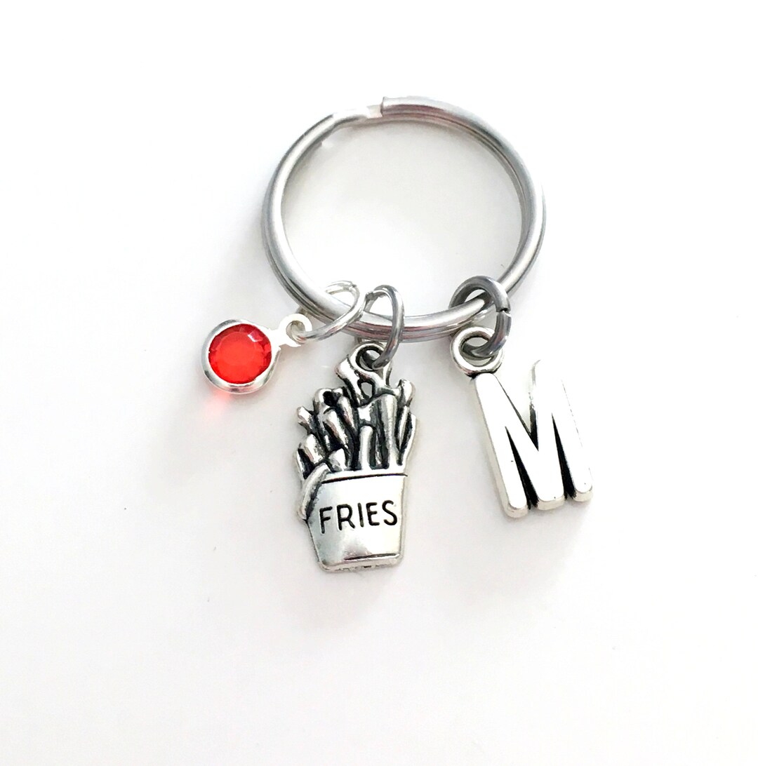 French Fry Keychain / Fast Food Keyring / Fries Key Chain / Junk Food