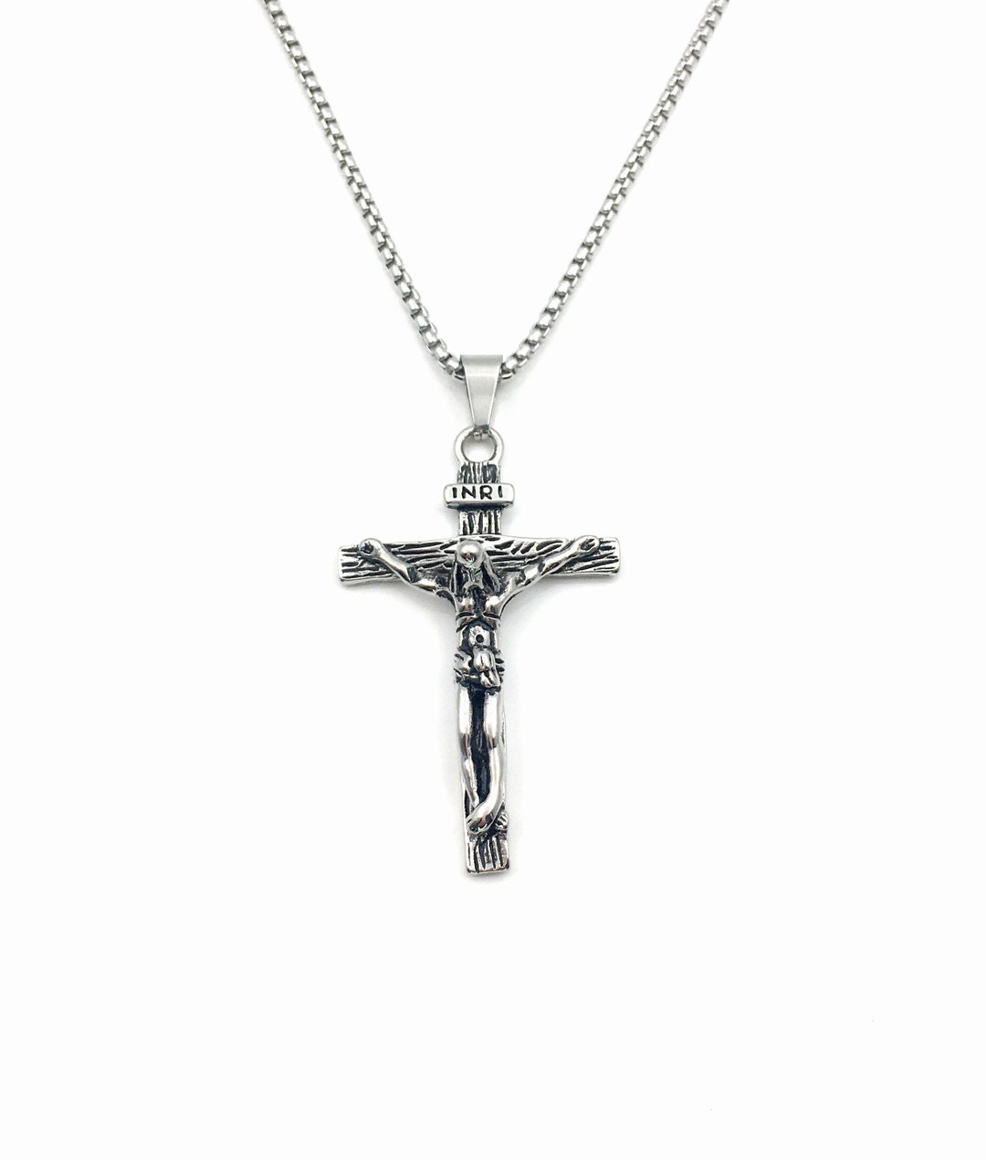 Cross Necklace for Men, Crucifix Necklace, Christian Jewelry, Cross Jewelry, Religious Present