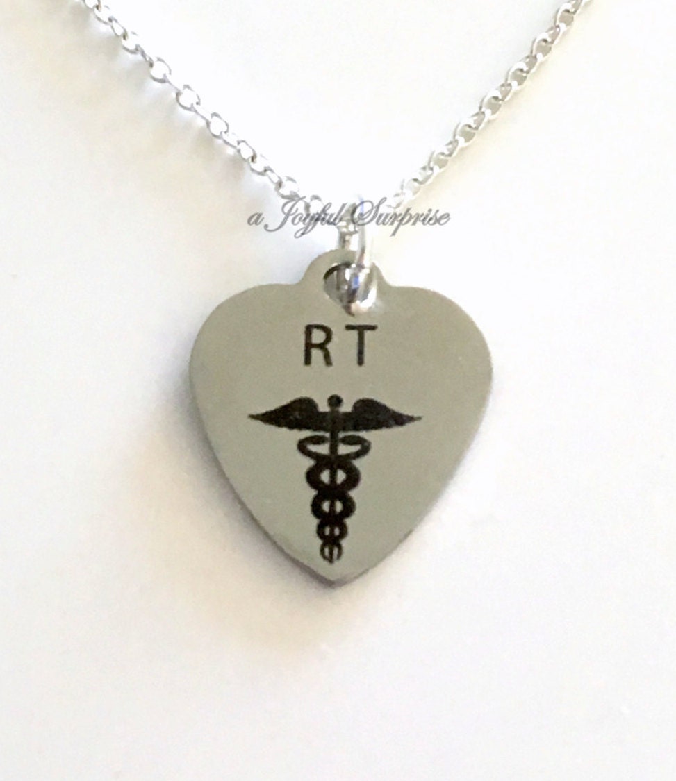 RT Necklace Respiratory Therapist Jewelry Gift for Etsy