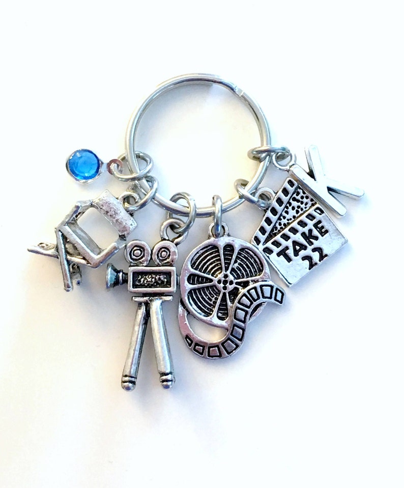 Movie Set Charm, Add on to listings, single Pendant, Silver Reel Clapper, Camera, Directors Chair, Drama Mask, Peanut, Photography, Film image 5