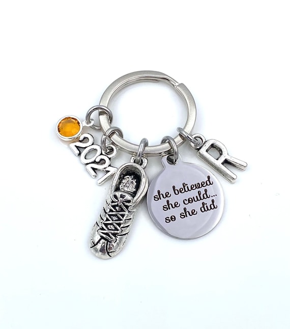 CHOORO Runner Gift Cross Country Team Gift Marathon Runner Keychain Sole Sister Gift No Excuses Keychain Gift for Running Buddy