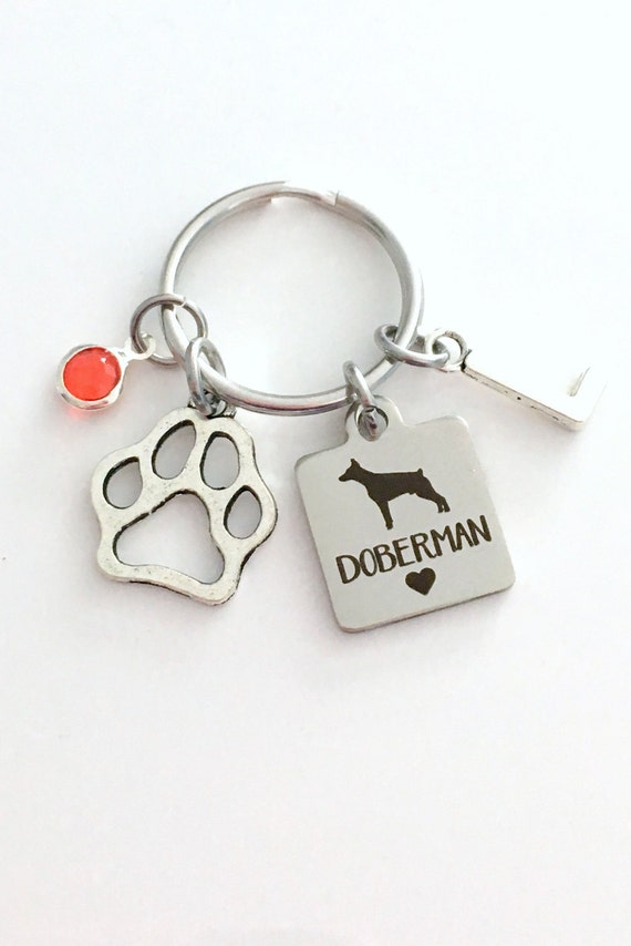 Doberman Keychain Breeder Key Chain Gift for Dog Mom Keyring Etsy Canada