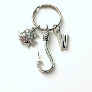 Angeln Schlüsselbund, Fischhaken Schlüsselanhänger, Großvater Schlüsselring, Geschenk für Opa Brief Männer Papa Ihm Vatertag Anfangsgeschenk Mann Opa