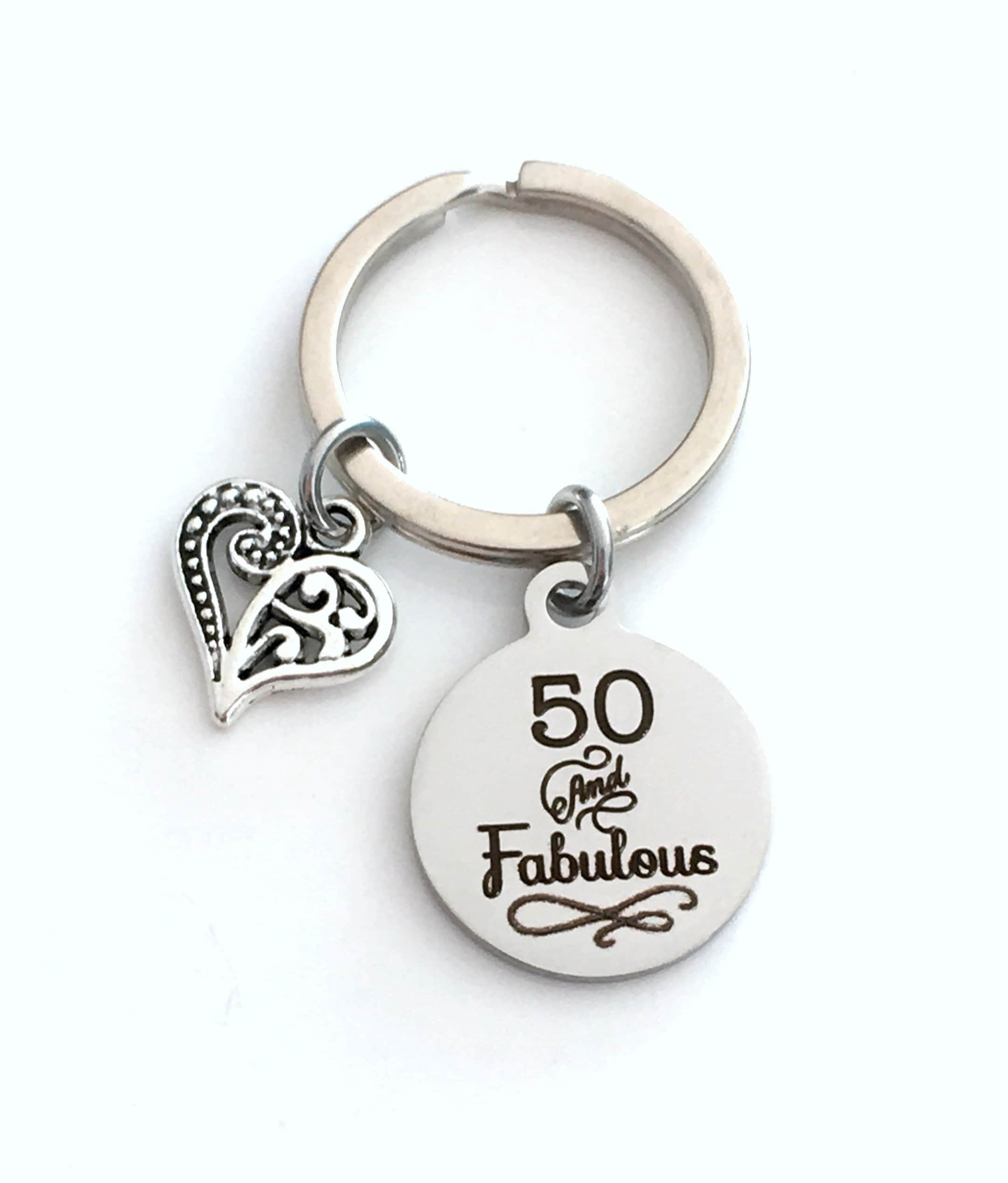 My 50th Birthday In Lockdown Colourful Metal Keyring Key Chain Perfect Gift