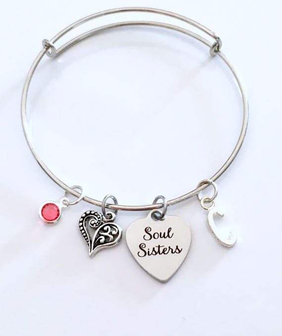 Small Ankh Sisters Are Best Friends Forever Engraved Bracelet