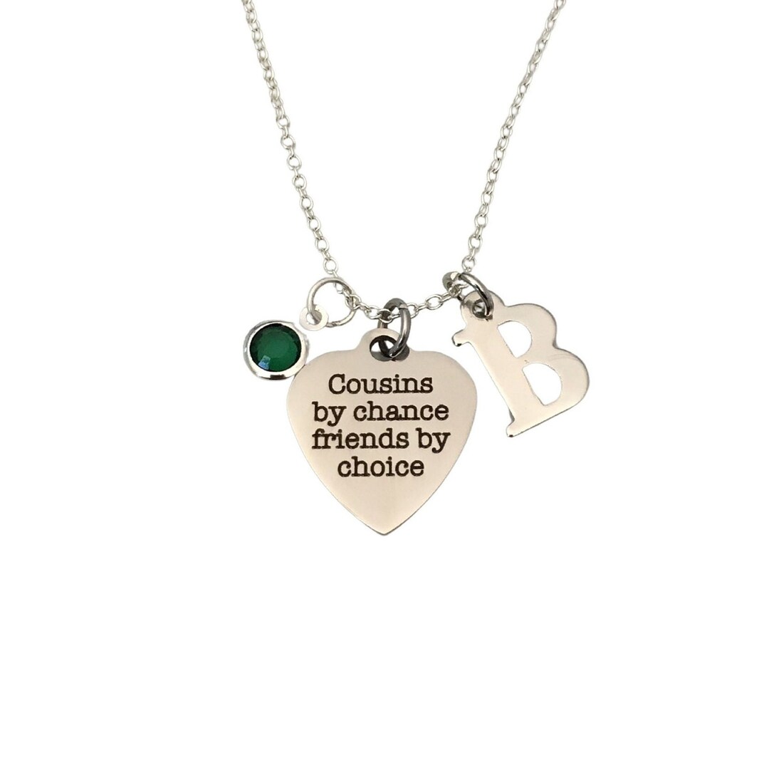 Cousins Necklace Silver Cousin Jewelry Cousins by Chance Friends