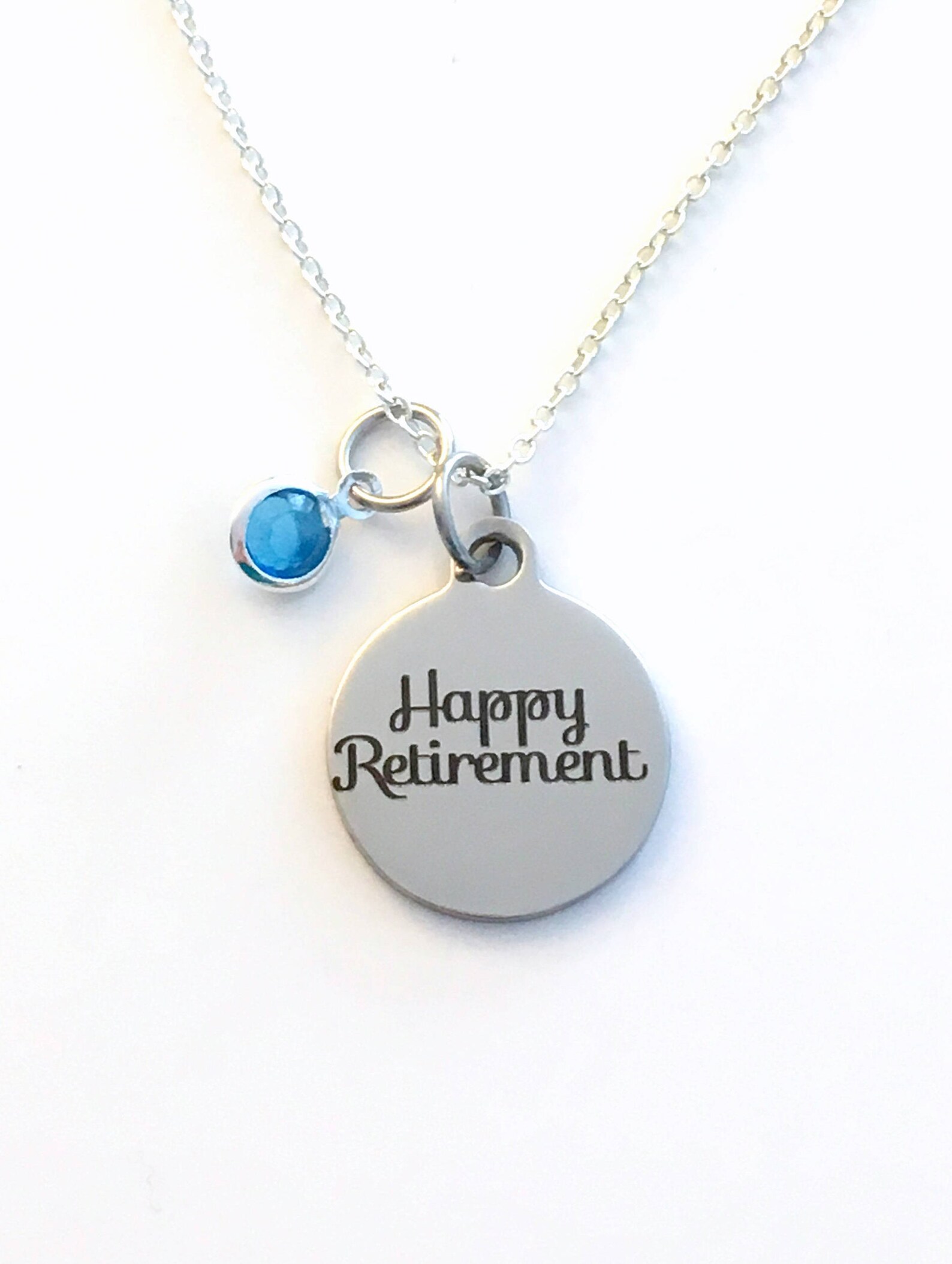 Happy Retirement Necklace Jewelry Gift for Women Present Etsy