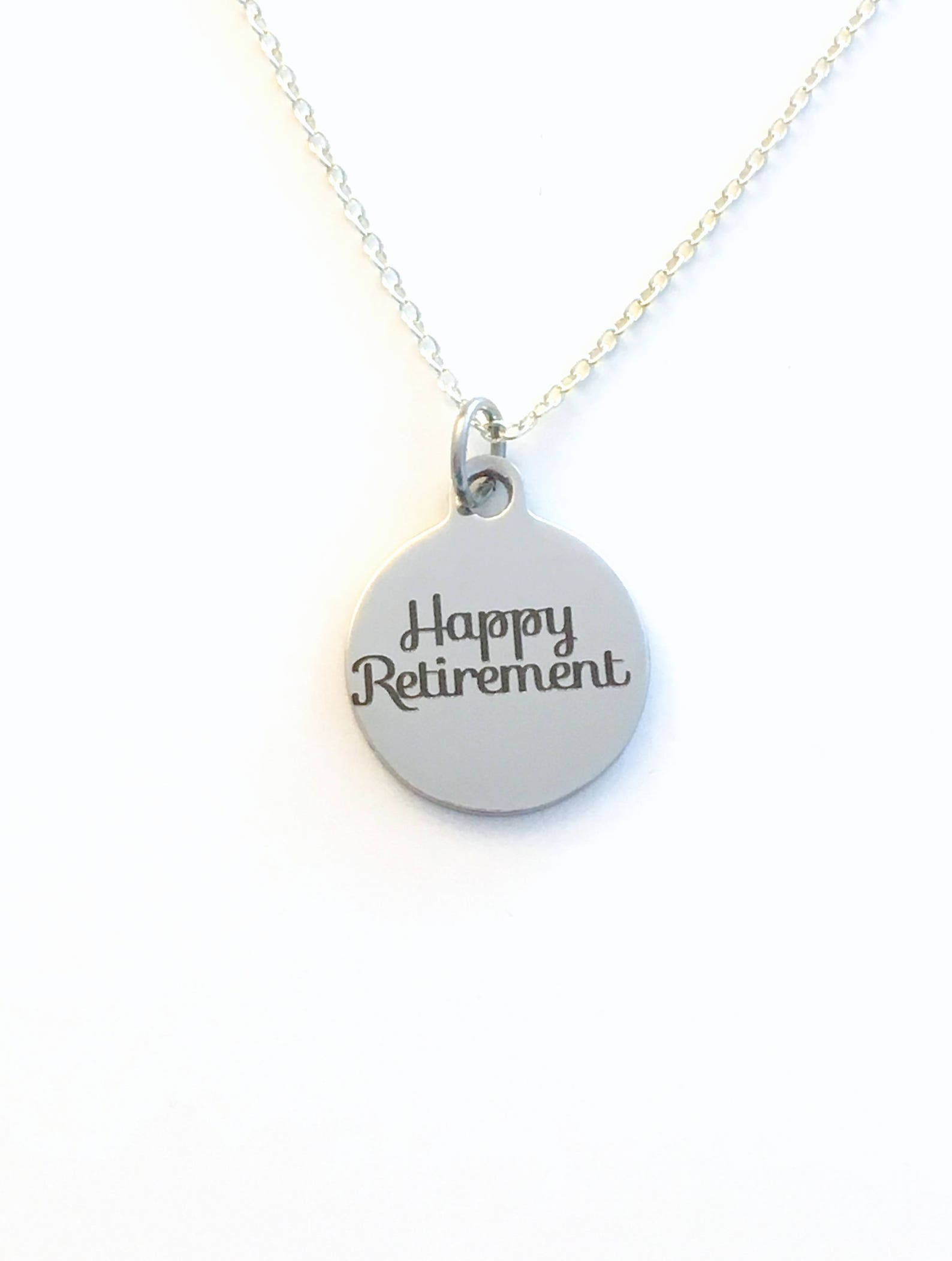 Happy Retirement Necklace Jewelry Gift for Women Present Etsy