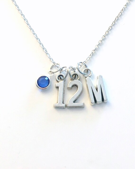 Jersey Necklace Number Jewelry Silver Charm Pendant Hockey Etsy