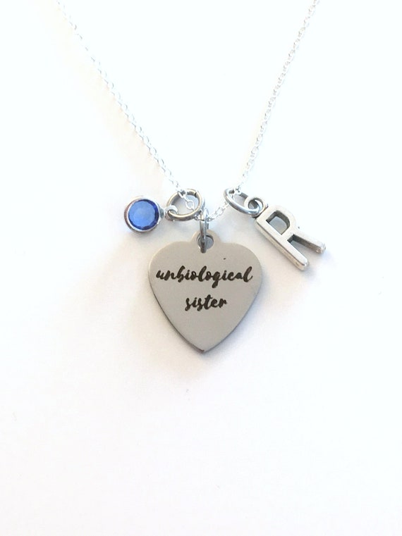 Unbiological Sister Necklace Gift for Best Friend Jewelry