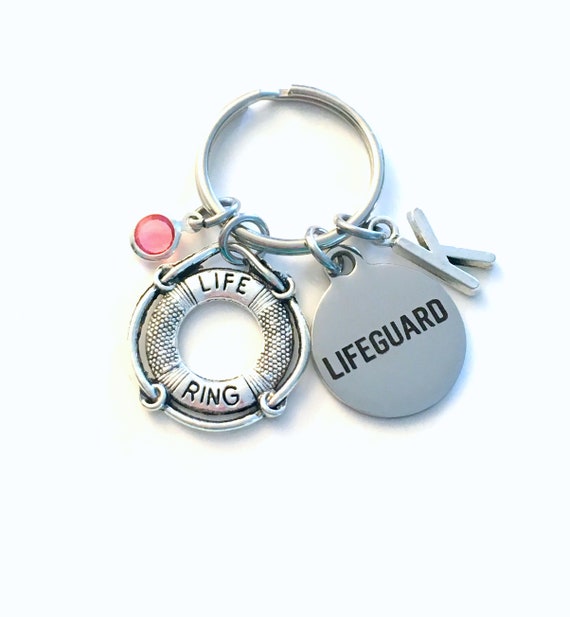 Gift for Lifeguard Keychain, Life Preserver Key Chain, Swim