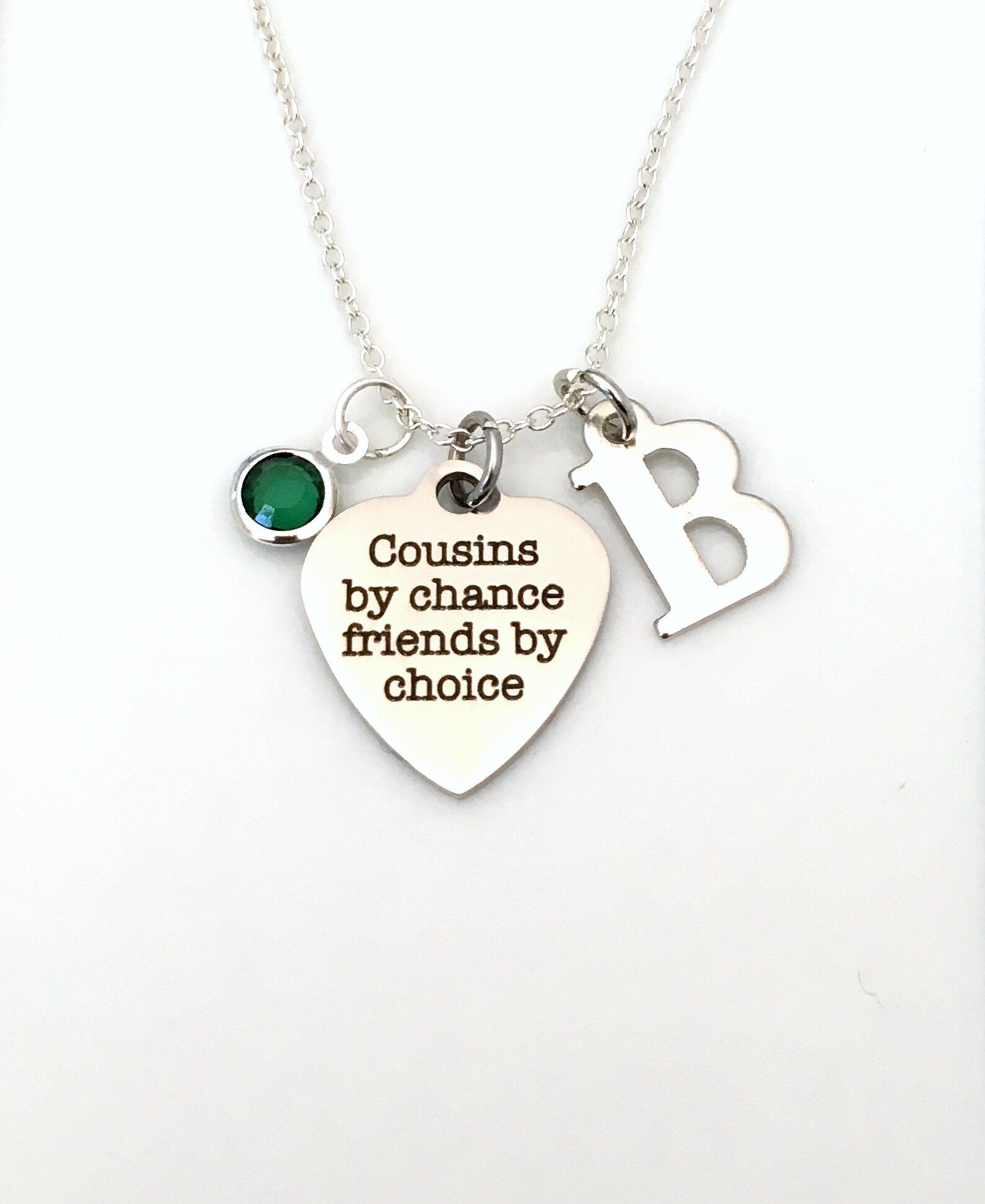 Cousins Necklace Silver Cousin Jewelry Cousins by Chance Etsy