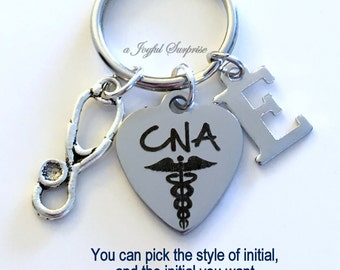 CNA KeyChain / Certified Nursing Assistant Key chain / Gift for CNA Student Keyring / Grad Present / Nurse Graduate Keyring / Women men