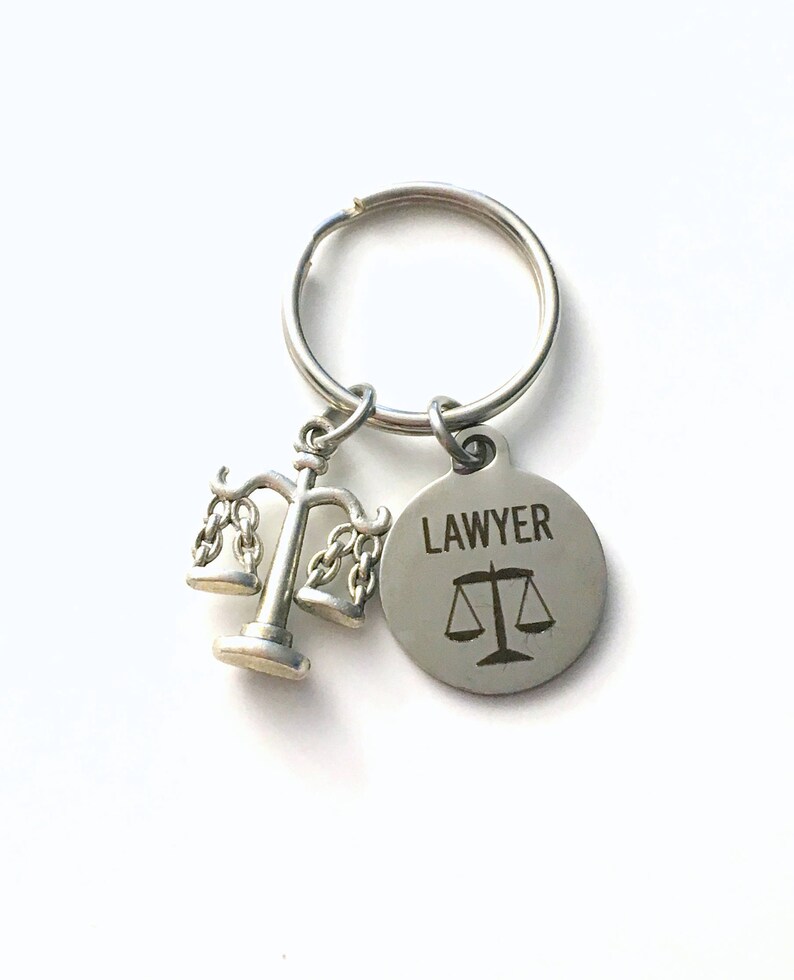 Gift for Lawyer Keychain Law Scale Key Chain Passing the Bar Etsy