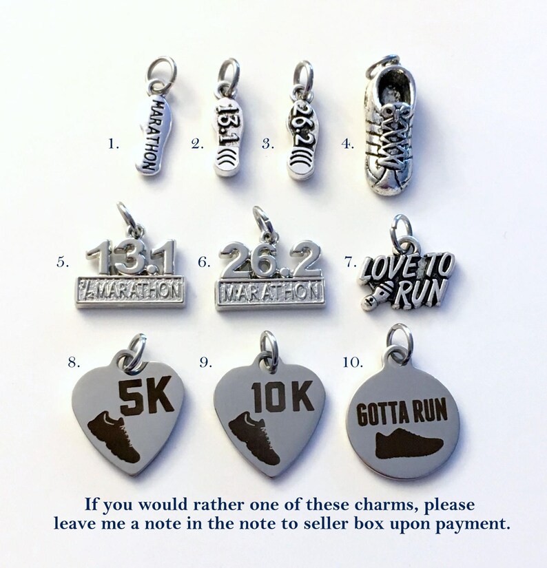 Silver Running Jewelry Pendant Gift for Marathon Runner Present Athlete Jewelry Personalized Initial Birthstone letter Love to Run Necklace