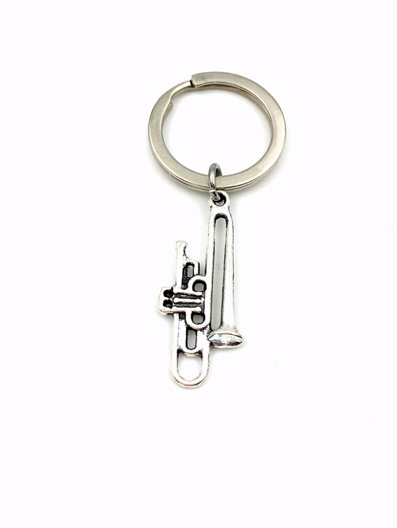 Trombone Keychain High School Band Musical Instrument Gift Etsy Canada