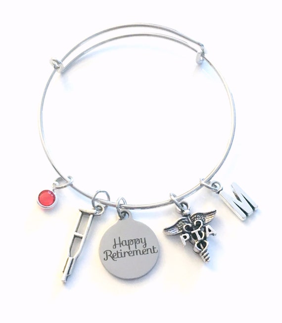 Caduces /& Heart Charms Fit Beaded Bracelet PT Physical Therapist