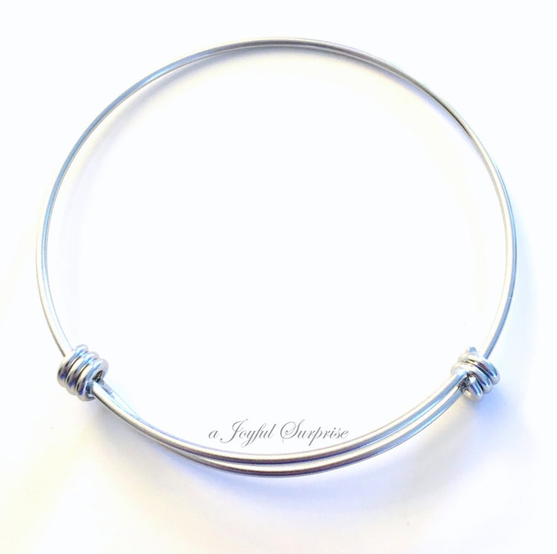 Stainless Steel Bangle Bracelet, 65mm 50mm Adult or Child Sizes Upgrade Purchase or Separate Non Tarnish , Add on nontarnish Adjustable 60 image 6