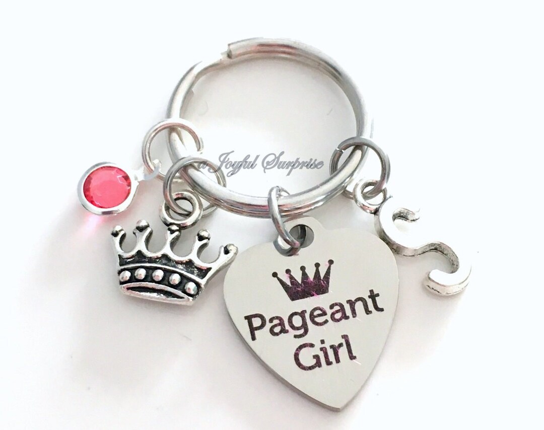 Pageant Girl Key Chain, Beauty Gift for Queen Mom Keyring, Parent ...