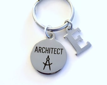 Architect Keychain, Gift for Architectural Technology Student Key Chain, Graduation or Retirement Present, Student Graduate Grad her him