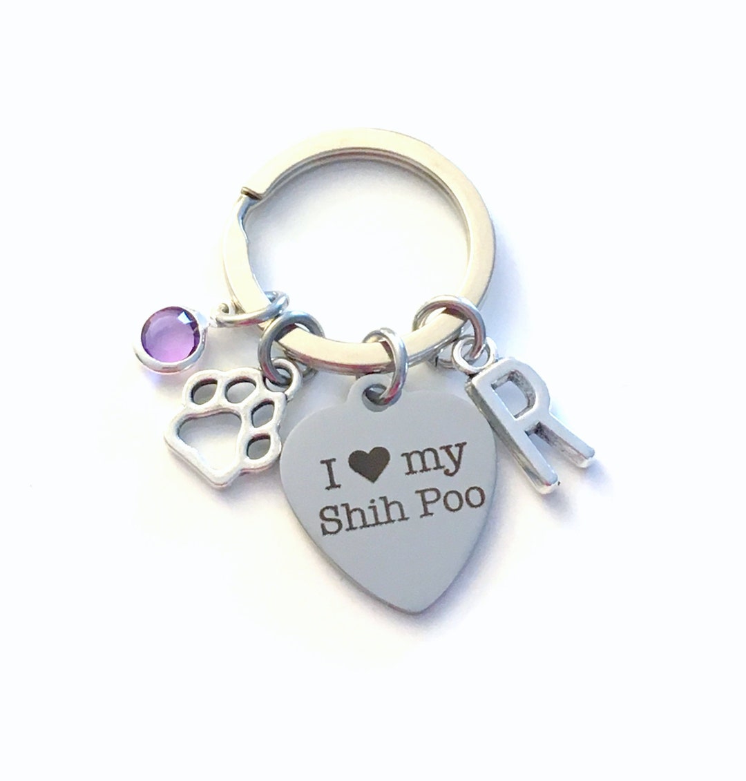 I Love My Shih Poo Keychain, Shihpoo Breeder Key Chain, Gift for Dog ...