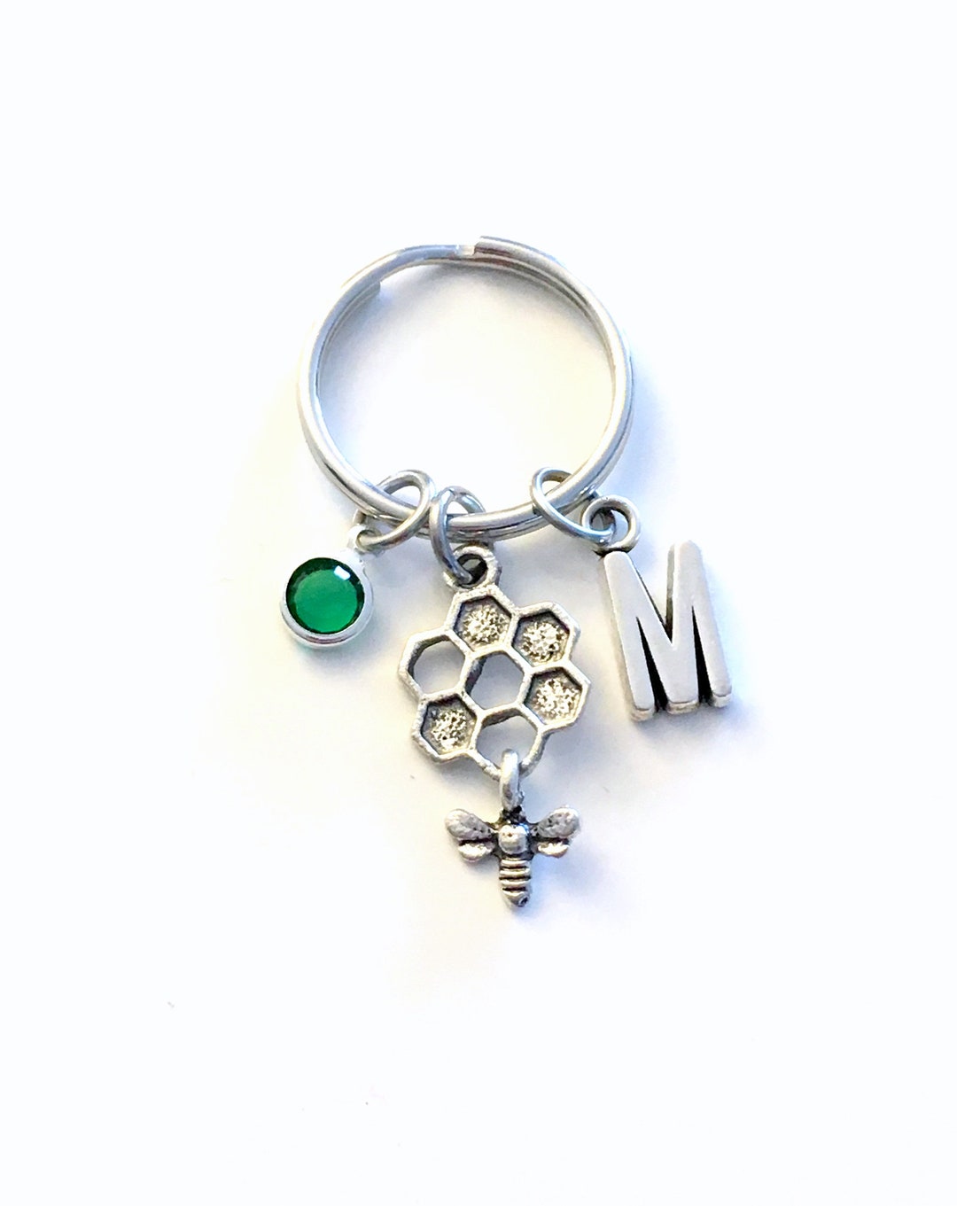 Honey Comb Keychain, Bumble Bee Key Chain, Honeycomb Keyring, Animal ...