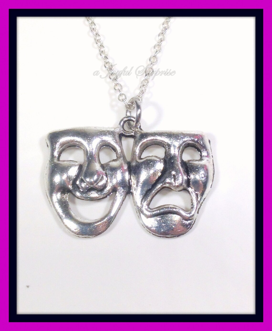 Theater Mask Necklace Drama Actress Actor Gifts Symbol Etsy