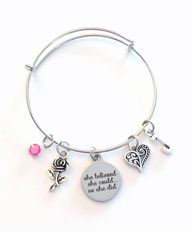 SO SHE DID KEYRING BAG CHARM STAR ACHIEVEMENT GIFT /& bag SHE BELIEVED SHE COULD