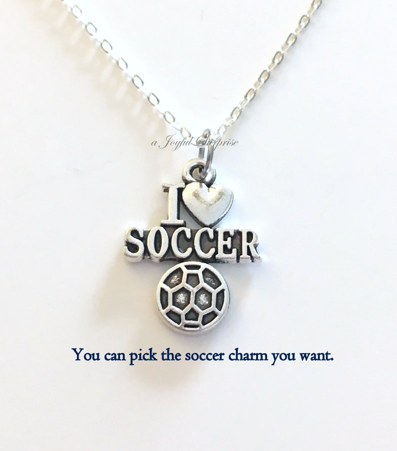 Soccer Charm, Your choice Soccer Ball, Cleat, I love Soccer, 1 Coach, Football Cleat Pendant 1 Silver Soccer Charm Add on or Separate image 6