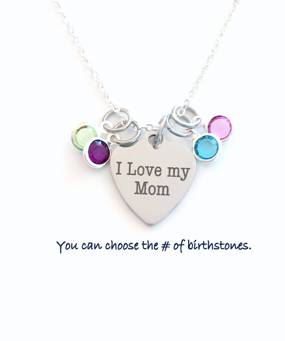 i love my mom necklace