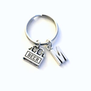 Boyfriend Gift, Small Beer Key Chain, Six Pack of Beer KeyChain, Beer Keyring, Gift for Husband Anniversary, Father&#39;s Day Present, Dad