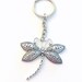 thumbnail image 2 of Silver Dragonfly Keychain Pendant Charm – Metal Insect Key Ring, 43x47mm, Modern Gift 2 of 5