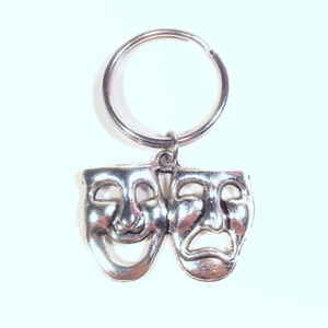 Porte-clés masque dramatique, cadeaux pour la soirée d'ouverture de théâtre, cadeau porte-clés pour acteur, comédienne, théâtre musical, étudiant, porte-clés, régisseur, production
