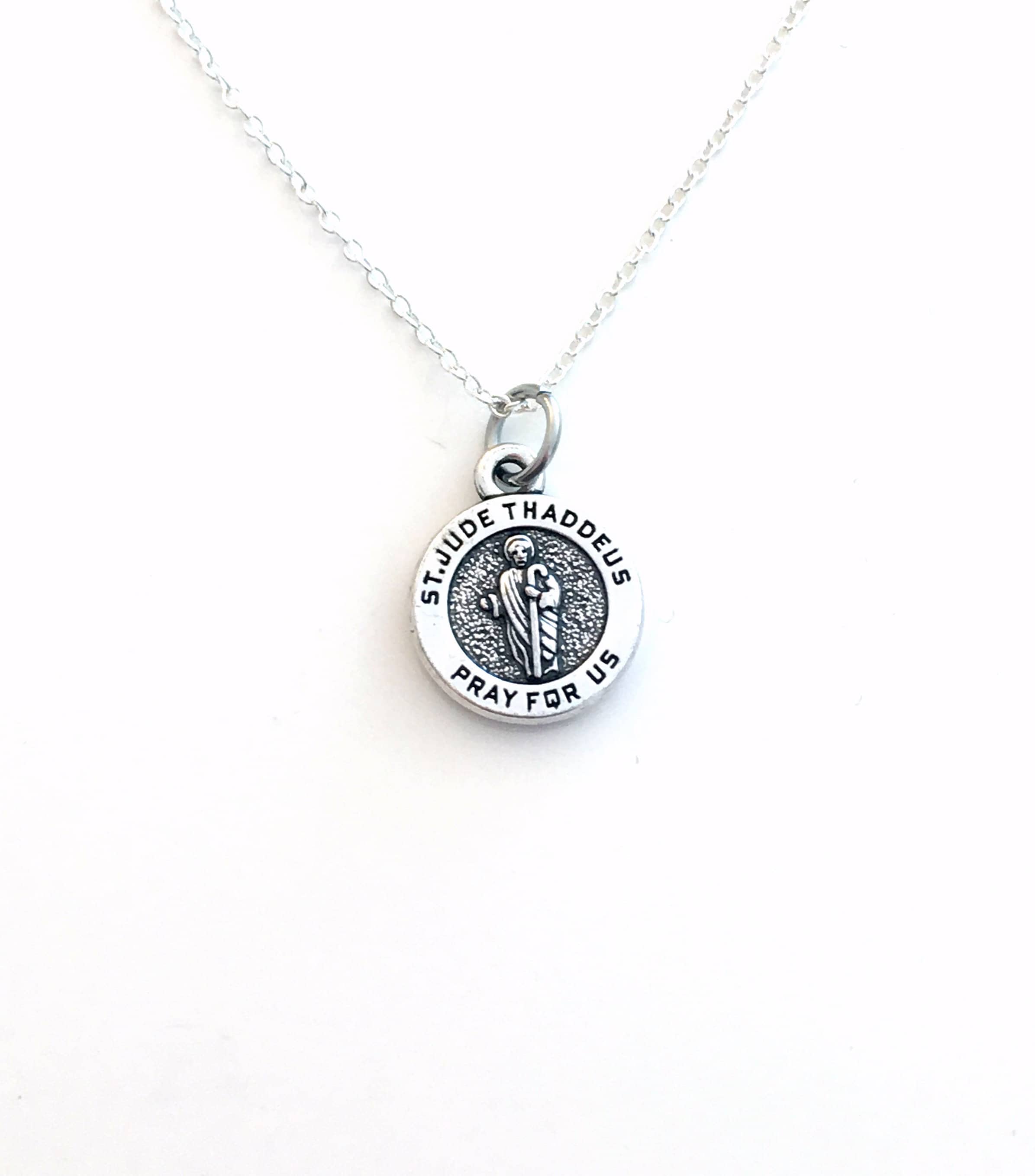 St. Jude Medallion Necklace, Saint Judas Thaddeus Jewelry