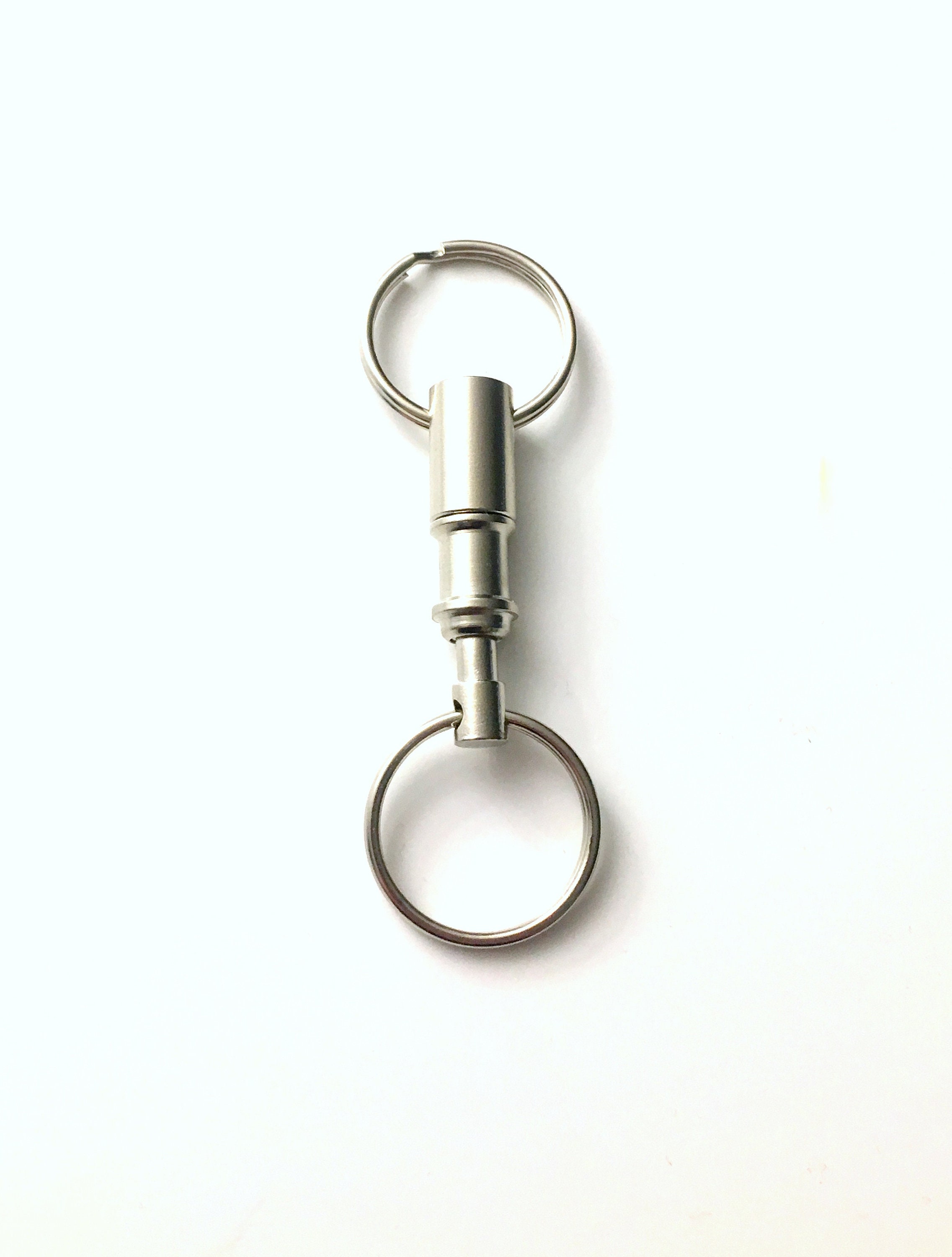 Silver Detachable Keychain, Double Ring Key Ring - 2 Sided Key Chain ...