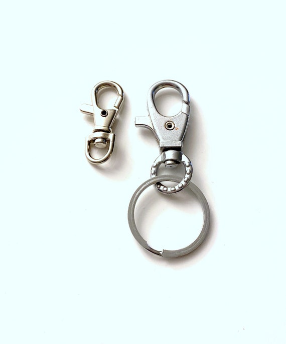 Silver Plated Lobster Swivel Clasps for Key Ring - Keychain - Key