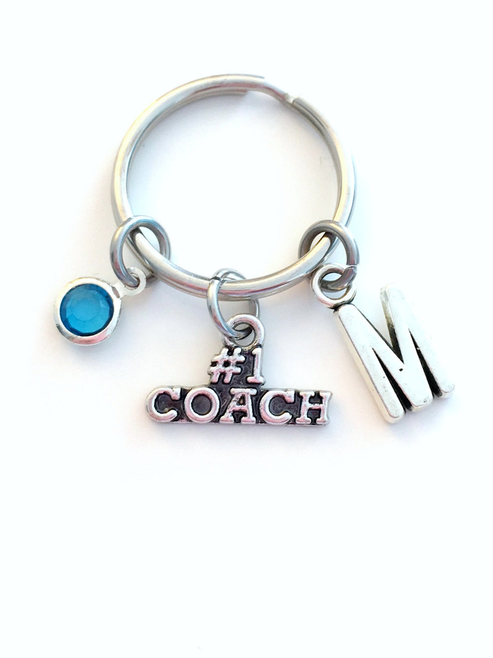 Coach Keychain 1 Coaching Keyring Sport Key Chain Silver Etsy Canada