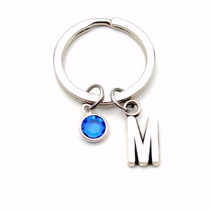 Llavero con letra, llavero con inicial, llavero con cualquier letra, monograma de su elección, regalo personalizado, regalo para él y para ella en su nuevo hogar, para hombre o mujer
