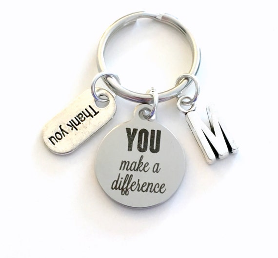 Portachiavi You Make a Difference, regali di ringraziamento per volontari, regalo per insegnanti di asilo nido, portachiavi di apprezzamento per assistenti sociali, gratitudine - Italia