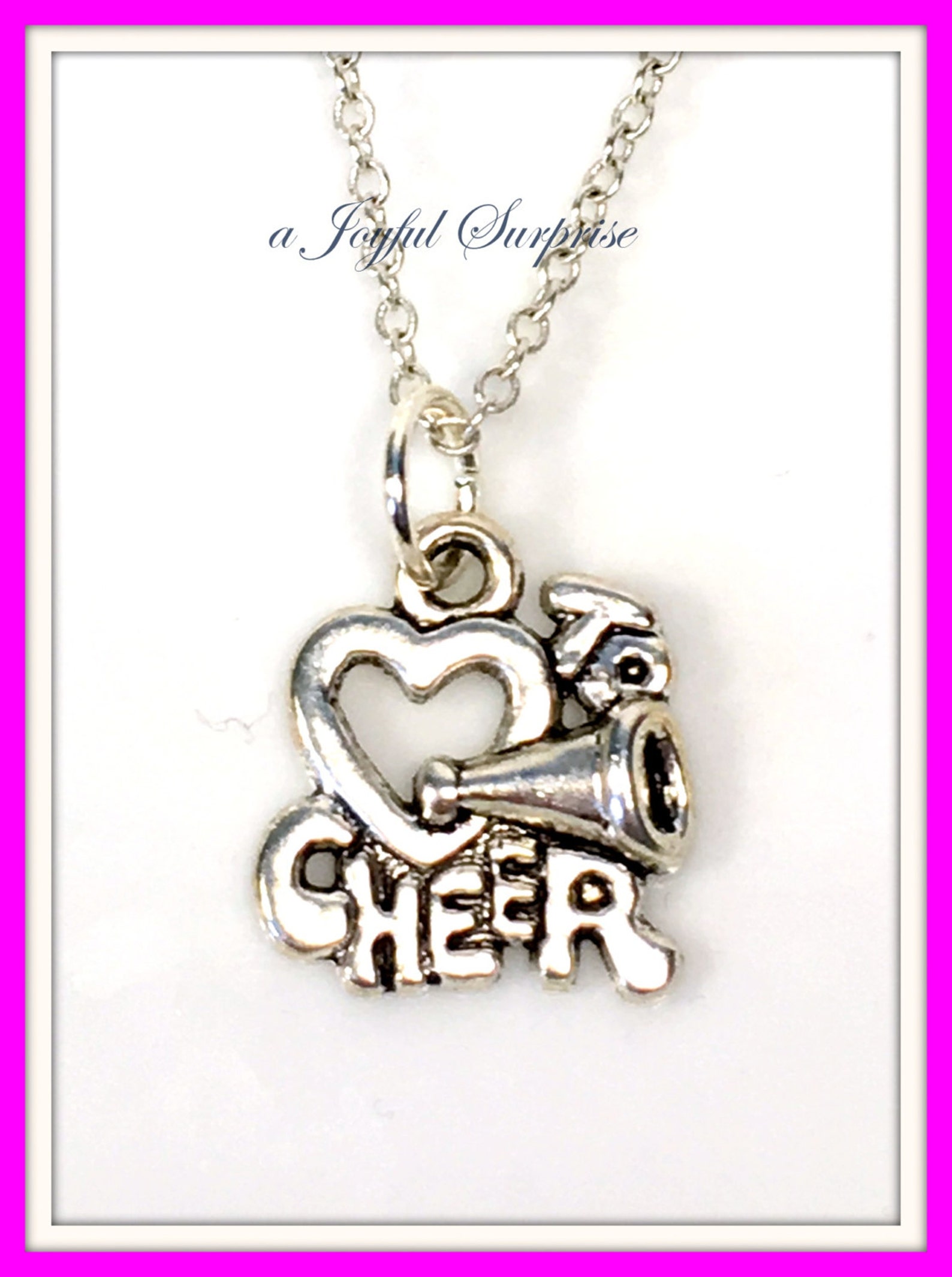 Silver Cheerleader Necklace Gift for Cheerleading Captain Etsy Canada