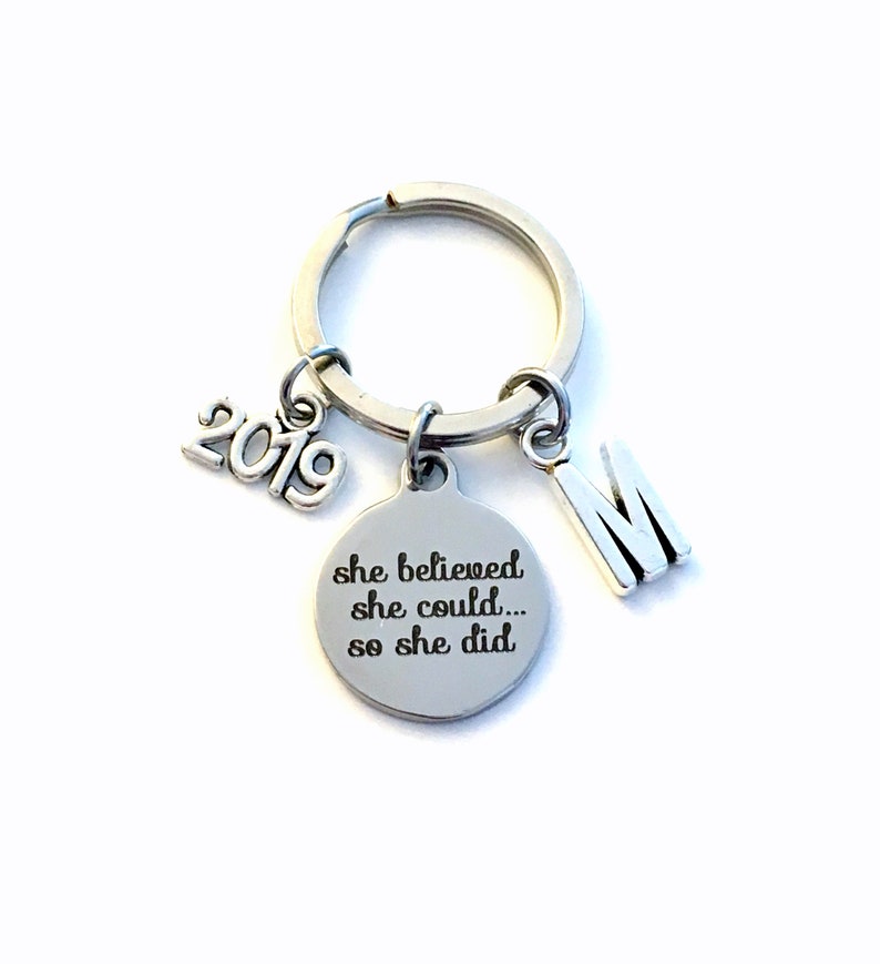 SO SHE DID KEYRING BAG CHARM STAR ACHIEVEMENT GIFT /& bag SHE BELIEVED SHE COULD