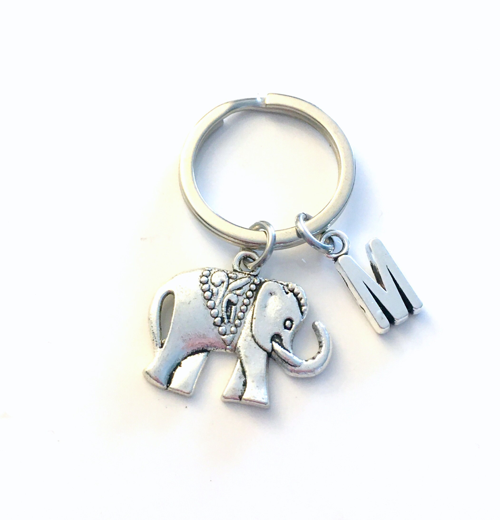 Silver elephant best sale keychain