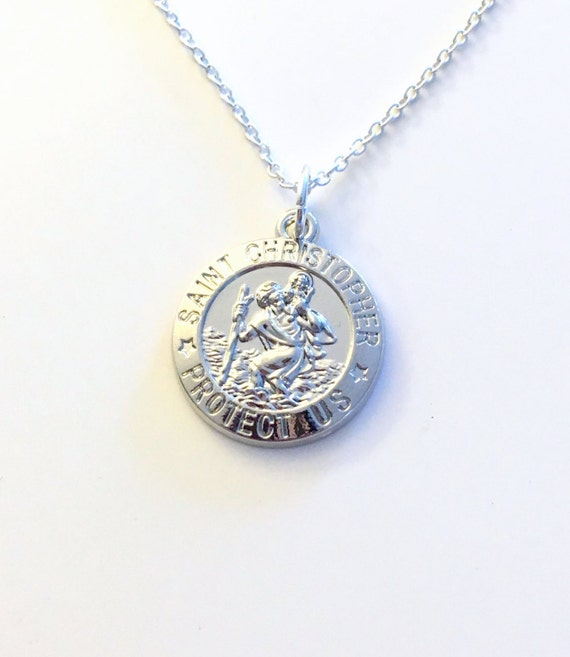 Collana personalizzata di San Cristoforo, bussola in acciaio