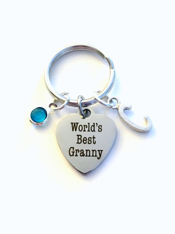 Grandmother Gift, World's Best Granny Keychain, Granny Keyring