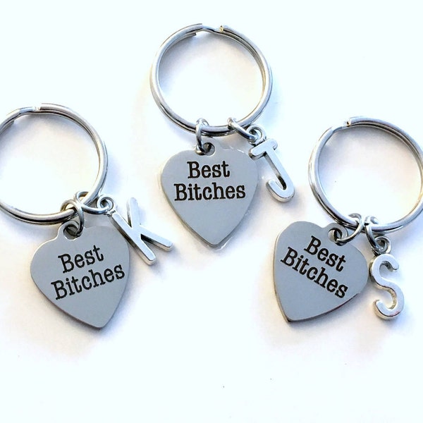 Best Bitches Key Chain / Set of 2 3 4 5 6 7 or 8 / Gift for Best Friend Present / BFF Keyring / BFF KeyChain / Personalized women her