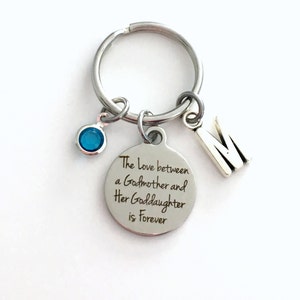 Godmother Proposal Gift, The Love between a Godmother and a Goddaughter is Forever Keychain, God mom Gift from Niece Key Chain Present
