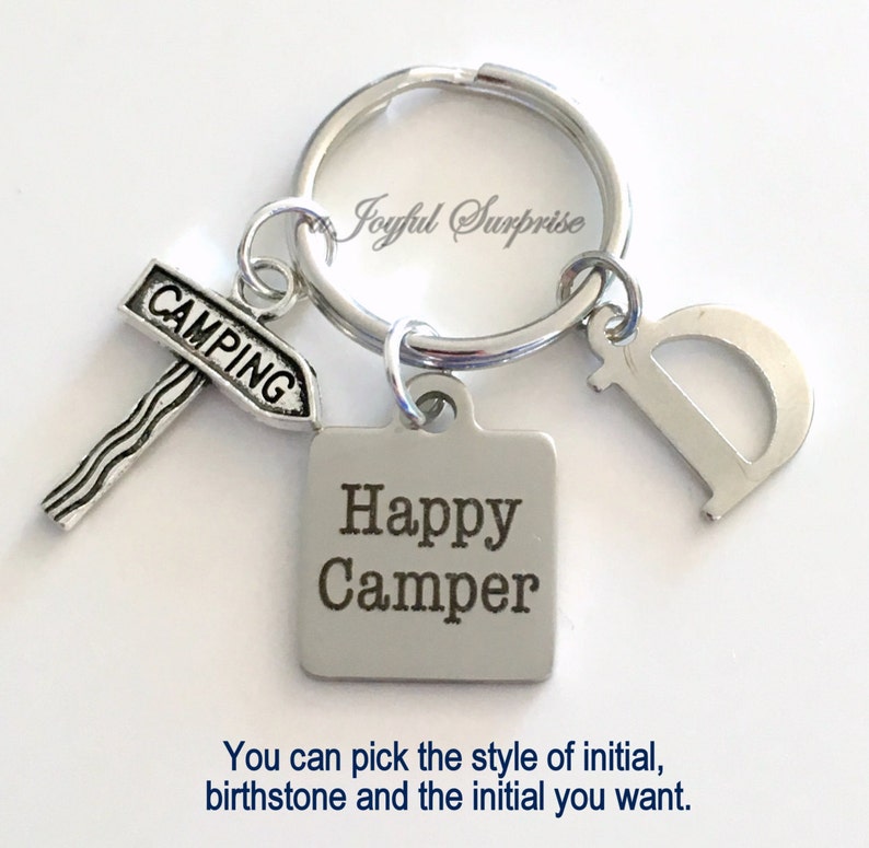 Happy Camper Key Chain Camping Keychain Gift for Campground Etsy UK
