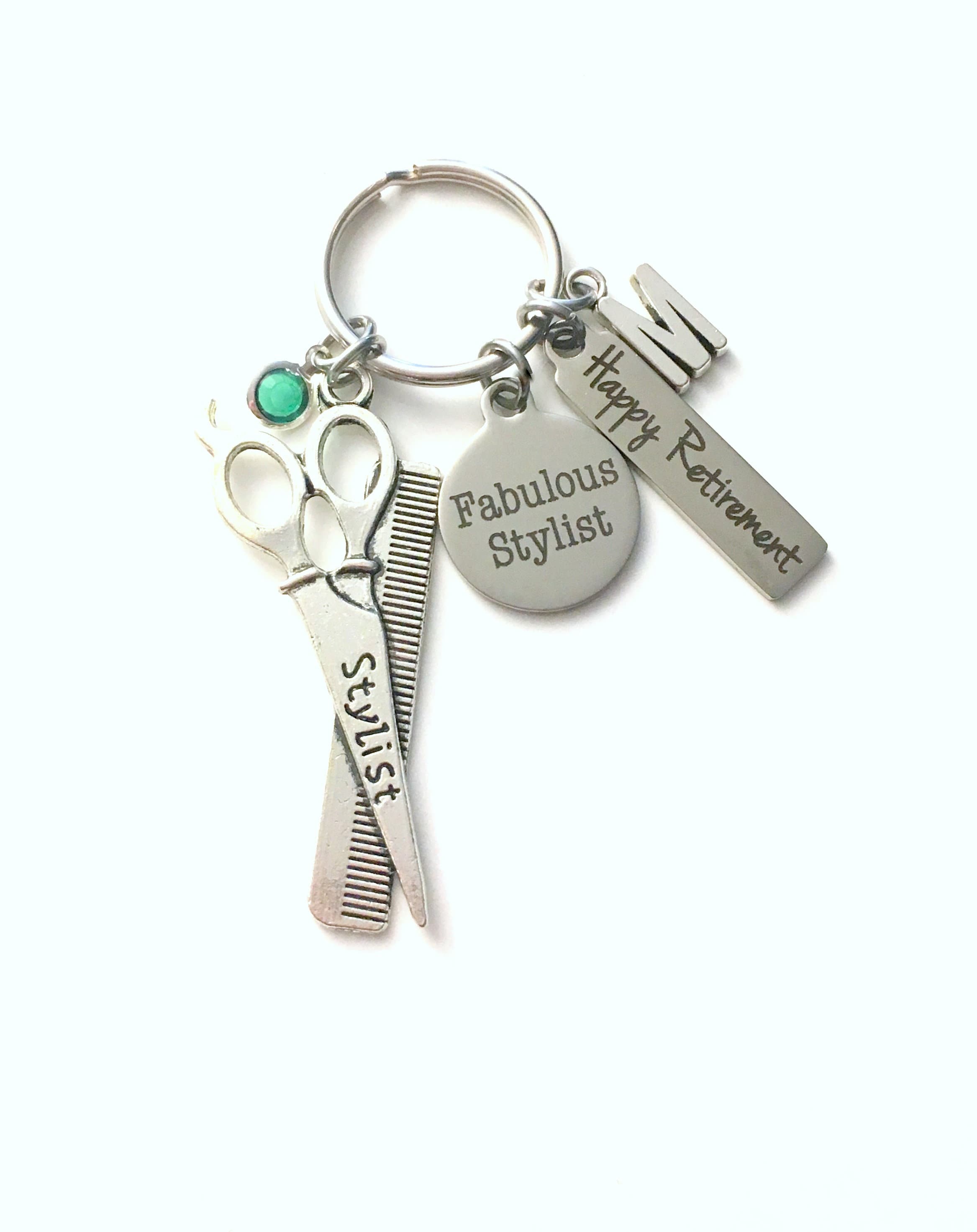 Huge Antique Scissors Keychain, Antique Scissors Key Ring, Initial Keychain,  Personalized Keychain, Custom Keychain, Charm Keychain, H3 