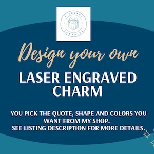 Custom engraving on stainless steel / or Engrave the back of your charm / laser engraved round, square, heart rectangle bar pendant Add on