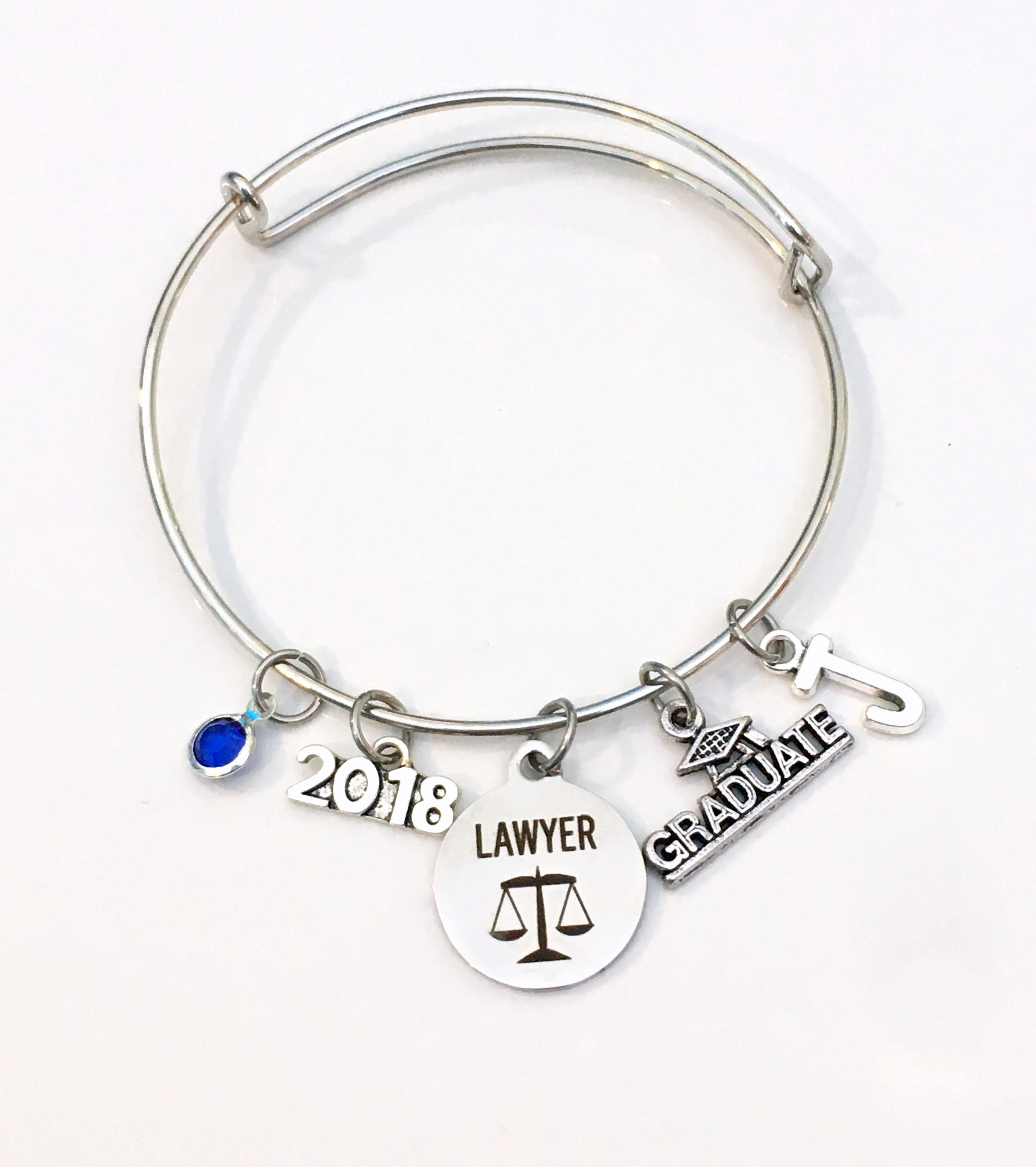 Law School Graduation Gift 2017 2018 Lawyer Charm Bracelet Etsy